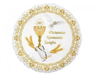 BALON FOLIOWY PIERWSZA KOMUNIA ŚWIĘTA 45 CM