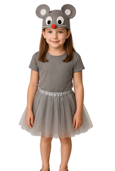 ZESTAW MYSZKA: CZAPKA FILCOWA MYSZ + SPÓDNICZKA TUTU