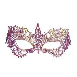 MASKA KORONKA AŻUROWA FIOLETOWA