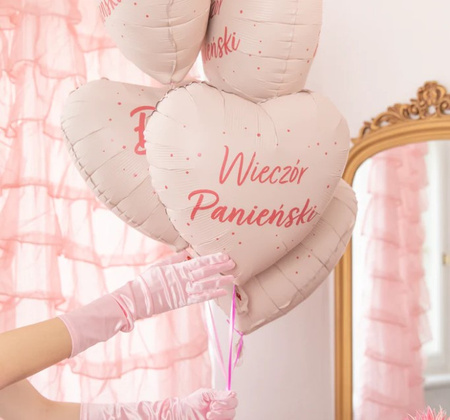 BALON FOLIOWY WIECZÓR PANIEŃSKI 45 CM SERCE