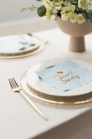 SERWETKI CHRZEST ŚWIĘTY JASNONIEBIESKIE 33x33 CM, 12 SZT.