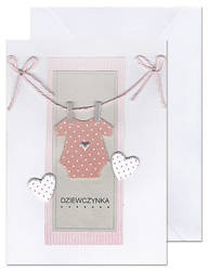 KARTKA NARODZINY DZIEWCZYNKI BODY