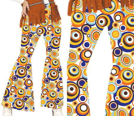 SPODNIE DAMSKIE DZWONY LATA 70 KÓŁKA