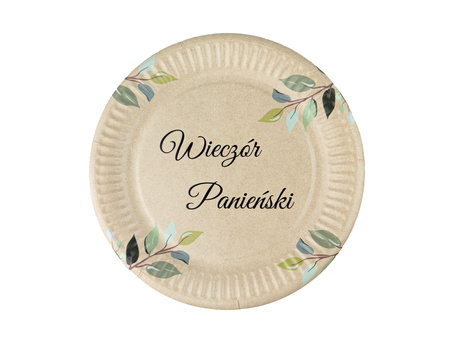 TALERZYKI PAPIEROWE WIECZÓR PANIEŃSKI KRAFT 18 CM 6 SZT.