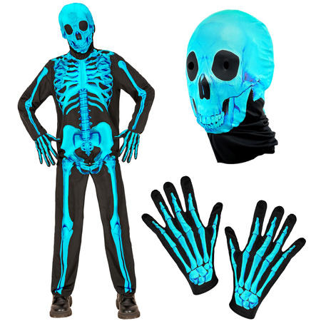 STRÓJ DZIECIĘCY NIEBIESKI SZKIELETOR