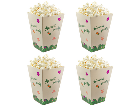 PUDEŁKA NA POPCORN HAWAII PARTY 6 SZT