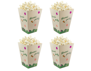 PUDEŁKA NA POPCORN HAWAII PARTY 6 SZT