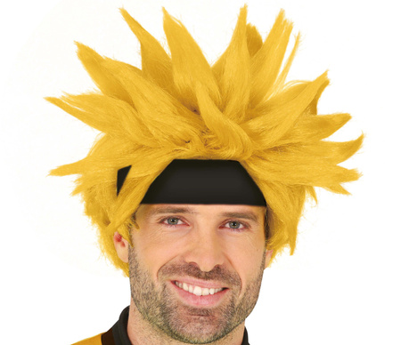 ŻÓŁTA PERUKA MĘSKA MANGA
