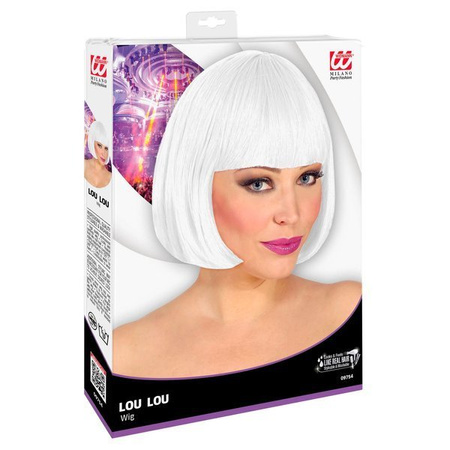 PERUKA BOB BIAŁA