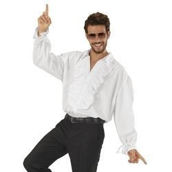 BIAŁA KOSZULA Z FALBANĄ