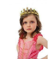 TIARA KSIĘŻNICZKI ZŁOTA Z KAMIENIAMI