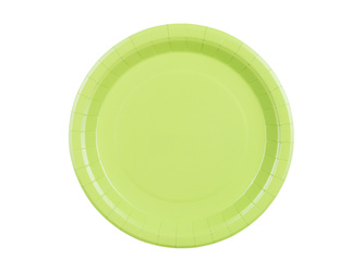 TALERZYKI PAPIEROWE JASNY ZIELONY 23 CM 6 SZT