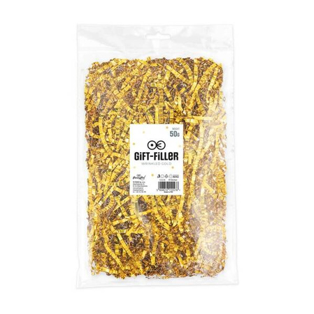 WYPEŁNIENIE DO PREZENTÓW KARBOWANE ZŁOTY 50 G