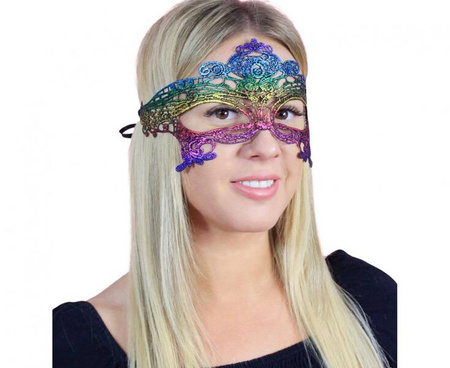 Maseczka ażurowa Tęczowa