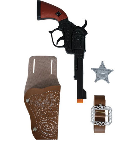 PAS KOWBOJA KABURA Z PISTOLETEM 24 CM