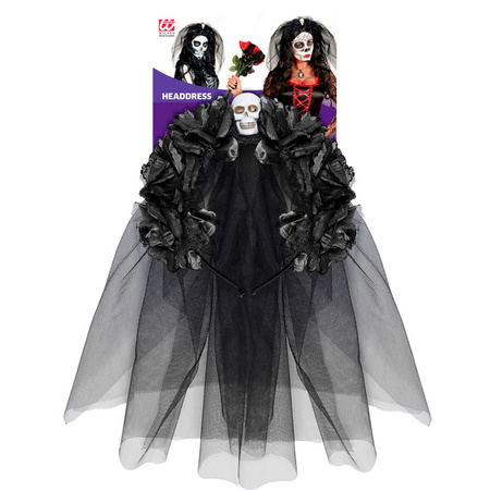 OPASKA CZARNA Z WELONEM I RÓŻAMI