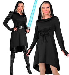 STRÓJ CZARNA TUNIKA ŚREDNIOWIECZNA