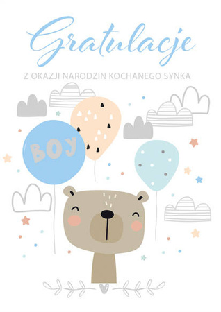 KARTKA GRATULACYJNA NARODZINY SYNKA 