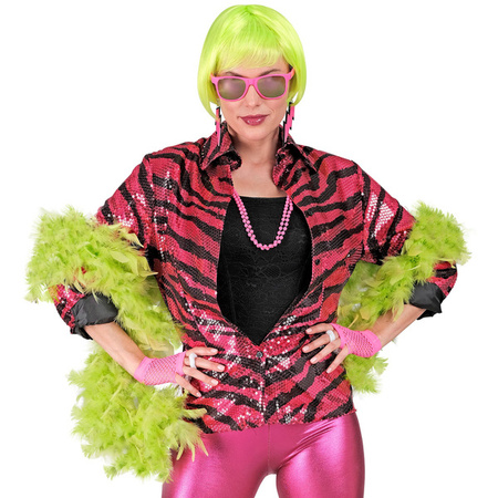 KOSZULA DAMSKA CEKINOWA RÓŻOWA TYGRYS 