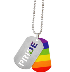 NASZYJNIK SREBRNO-TĘCZOWY PRIDE