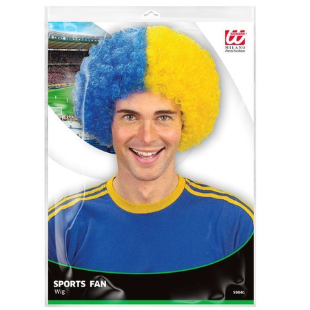 PERUKA AFRO KIBICA UKRAINA SZWECJA
