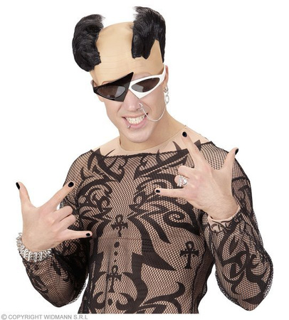 PERUKA PODWÓJNY IROKEZ Z LATEKSOWĄ SKÓRĄ