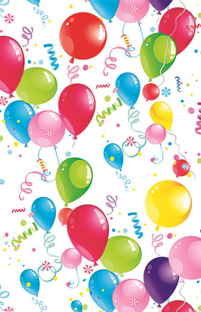 OBRUS PAPIEROWY KOLOROWE BALONY 120 X 180 CM 