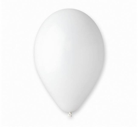 BALONY PASTELOWE BIAŁE 26 CM 100 SZT