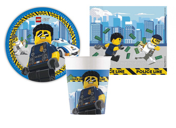 ZESTAW LEGO CITY TALERZYKI+KUBECZKI+SERWETKI