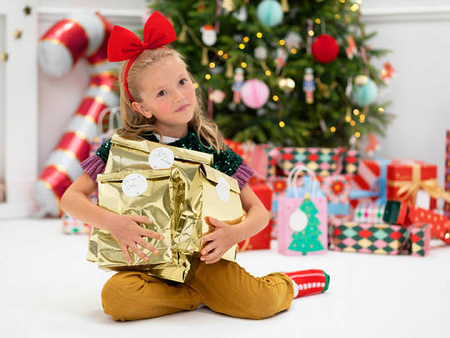 TOREBKI NA PREZENTY ZŁOTY 25x38x11CM