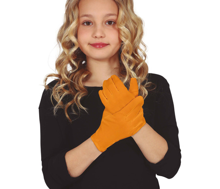 RĘKAWICZKI DZIECIĘCE POMARAŃCZOWE 17 CM