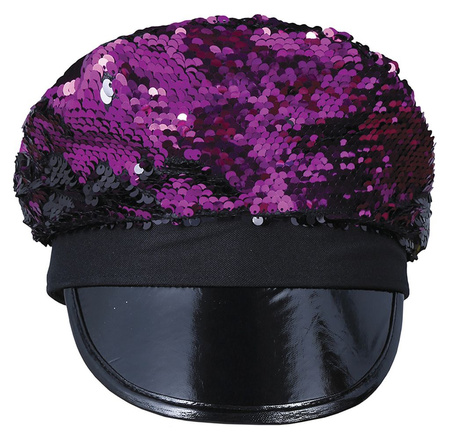 FUXIA SEQUIN CAP