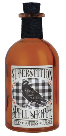 ASSORTED GLASS POISON BOTTLES, 13 CMS.