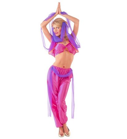 "HAREM DANCER" (top, vest, pants with veil, headpiece with veil)