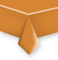 OBRUS PAPIEROWY POMARAŃCZOWY W KROPKI 120 X 180 CM