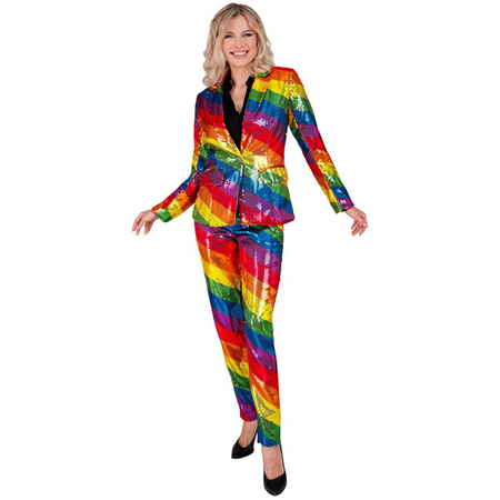 SPODNIE DAMSKIE CEKINOWE TĘCZA