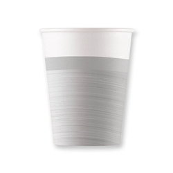 KUBECZKI PAPIEROWE SREBRNE 200 ML 8 SZT.