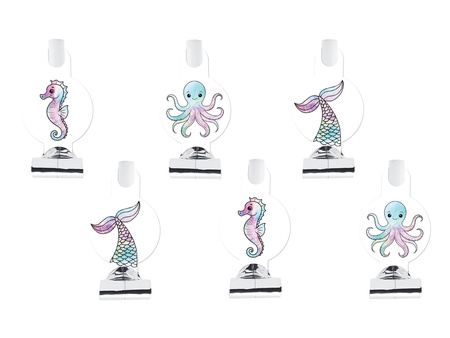 GWIZDKI TRĄBKI URODZINOWE SYRENKA 6 SZT