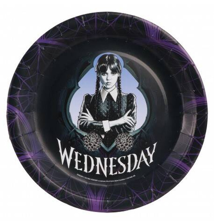 TALERZYKI PAPIEROWE WEDNESDAY 8 SZT. 23 CM