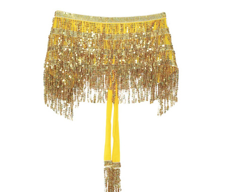 SPÓDNICA DAMSKA CEKINOWA ZŁOTA 