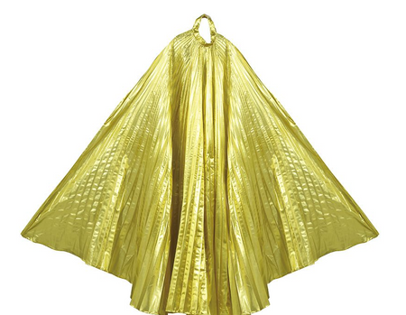 ZŁOTA PLISOWANA PELERYNA 285X135 CM