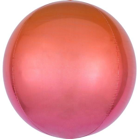 BALON FOLIOWY KULA OMBRE CZER-POM 38 X 40 CM