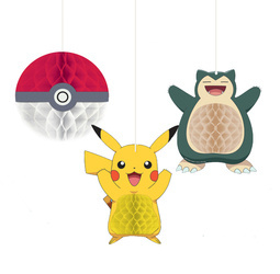 DEKORACJA WISZĄCA POKEMON PARTY 3 SZT.