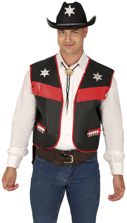 KAMIZELKA KOWBOJA CZARNA