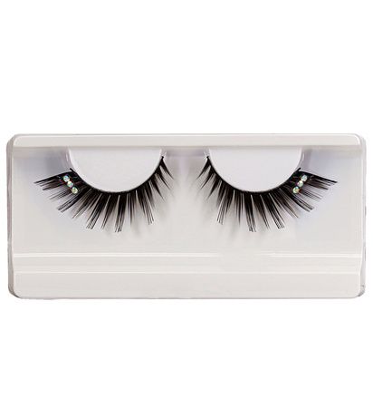 SZTUCZNE RZĘSY CZARNE Z CYRKONIAMI