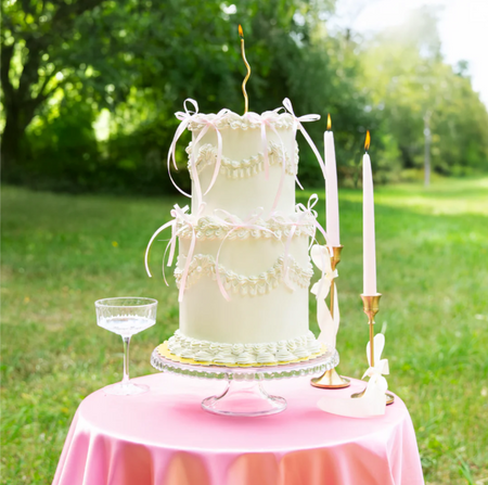 TOPPERY NA TORT KOKARDKI 10 SZT 16 CM RÓŻOWY