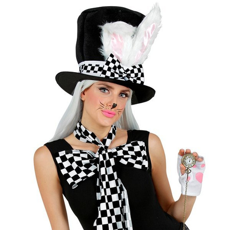 CYLINDER Z USZAMI KRÓLIKA ALICJA W KRAINIE CZARÓW