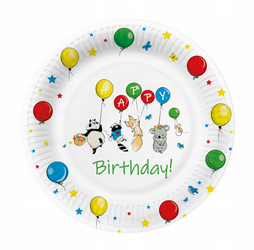 TALERZYKI PAPIEROWE BALONY 23 CM 8 SZT.