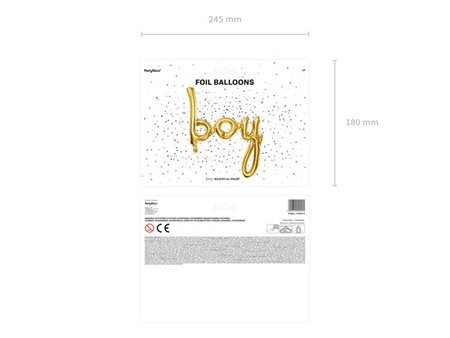 BALON FOLIOWY BOY ZŁOTO