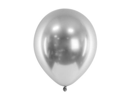 BALONY GLOSSY SREBRNE 30CM 10 SZT